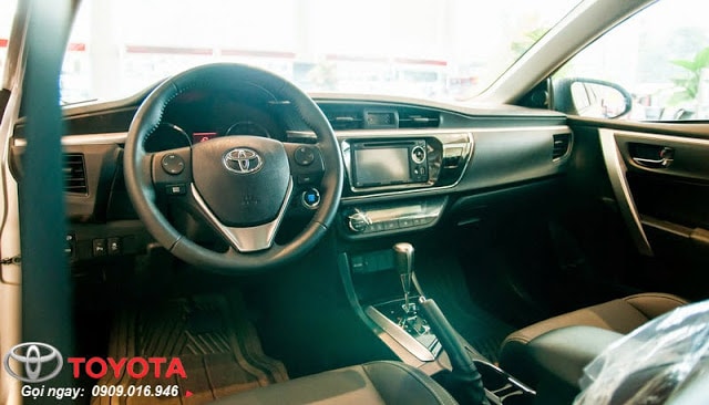 Nội thất Toyota Corolla Altis 2.0 2016 với nhiều trang thiết bị hiện đại