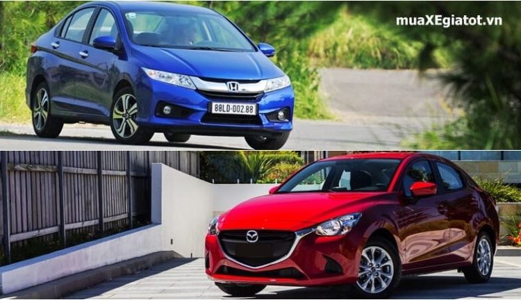 mazda 2 2016 vs honda city copy 768x432 750x432 - Nên chọn Honda City hay Mazda2 Sedan tại Việt Nam - Muaxegiatot.vn