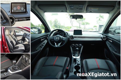 mazda2 interior muaxegiatot copy - Nên chọn Honda City hay Mazda2 Sedan tại Việt Nam - Muaxegiatot.vn