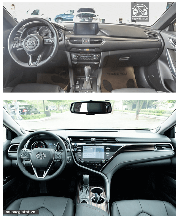 so sanh mazda6 vs camry 2019 muaxegiatot vn 8 - So sánh Camry 2021 và Mazda 6 2021 (Camry 2.5Q với Mazda 6 2.0 Premium) - Muaxegiatot.vn
