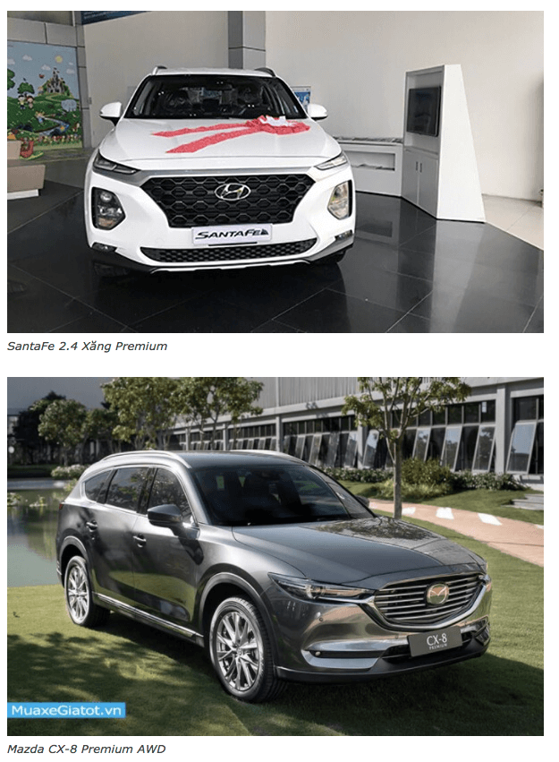 so sanh mazda cx8 va santafe 2020 muaxegiare com 7 - So sánh Mazda CX-8 2021 và Santafe 2021 - Muaxegiatot.vn