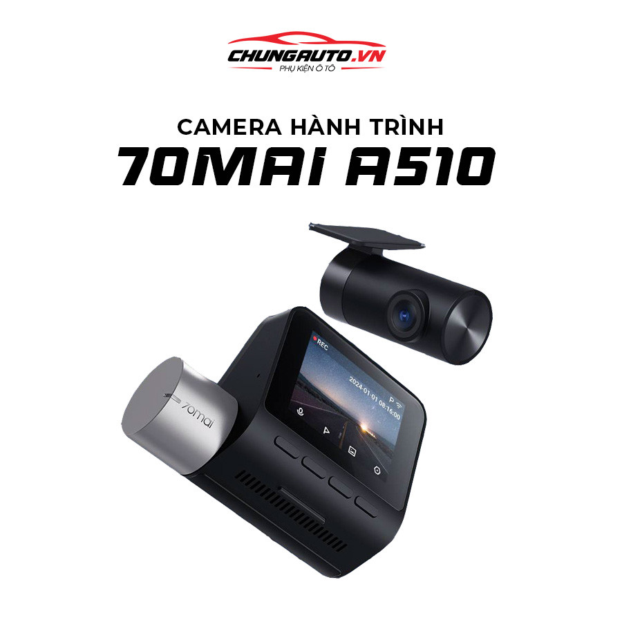 Camera hành trình 70Mai A510 thiết kế nhỏ gọn trên xe hơi