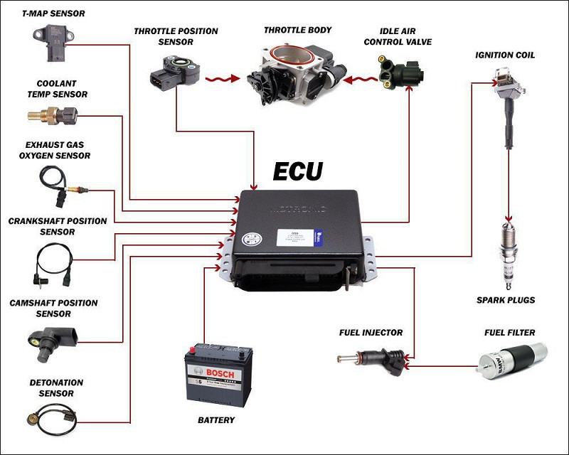 ECU quản lý nhiều chức năng giúp vận hành ổn định