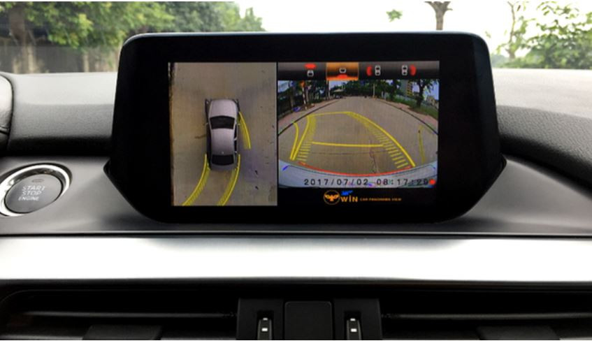 Hình ảnh hệ thống camera 360 độ được gắn trên xe