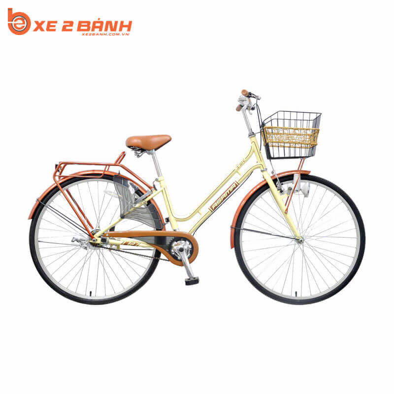Xe đạp ASAMA CLD PU 26 inch màu kem thanh lịch
