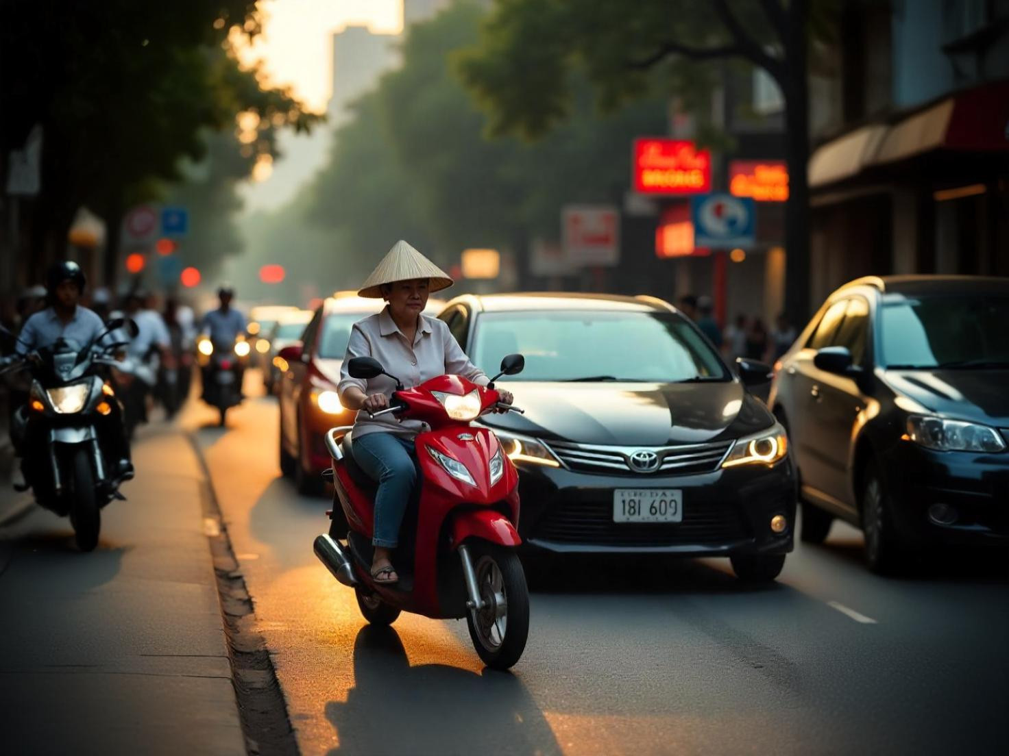 Xe máy tạt đầu ô tô gây tai nạn giao thông nghiêm trọng