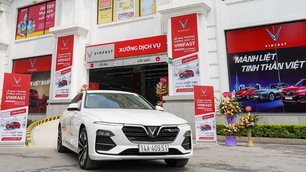 Xưởng dịch vụ VinFast quy mô lớn, hiện đại phục vụ khách hàng